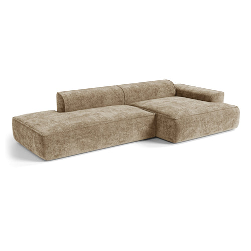 Premium Interiors - Rechthoekige hoekbank HANA - fluweel weefsel mol 300cm