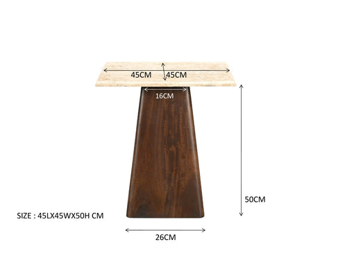 Livingfurn salontafel Valentino - 45cm - mangohout