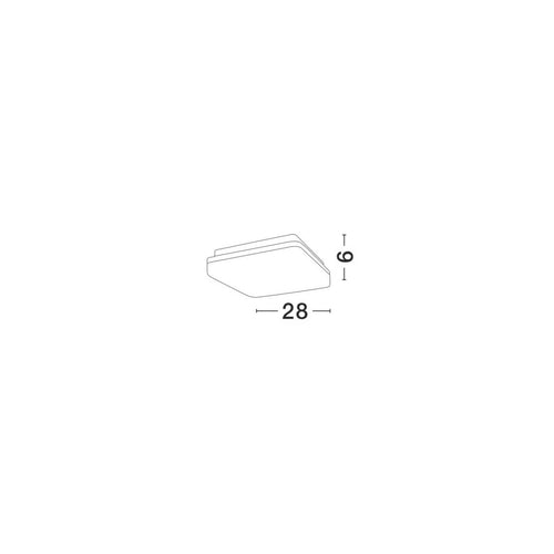 Merano Dearborn Outdoor Flush Donkergrijs ABS, LED 24W 2391Lm 3000K IP54 Inclusief AC-driver