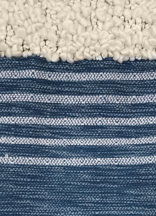 Malagoon kussen Tribal - indigo blauw melee - 35x60cm