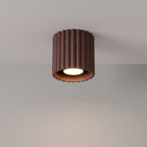 Sollux Lighting Plafondlamp AURA 1 bruin GU10 - 10x10x10cm