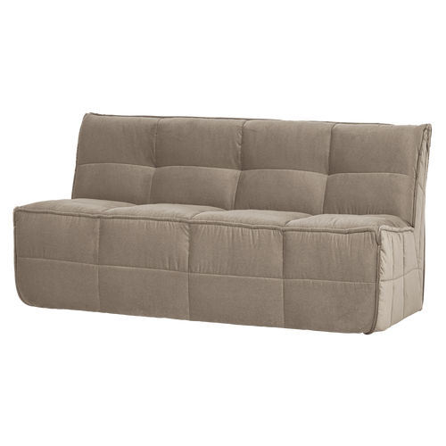 vtwonen Eetbankje Met Rugleuning 164cm Cluster - Velvet - Warm Taupe - 86x164x75