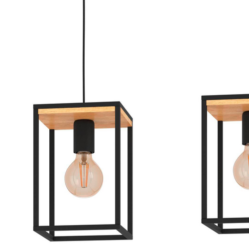 EGLO hanglamp Libertad - e27 - 88 cm - zwart/bruin - vtwonen shop