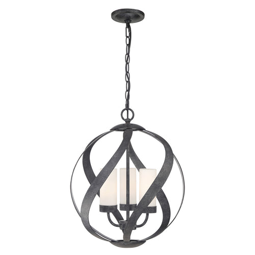 Elstead Quoizel Blacksmith Bolvormige Plafondlamp Oud Zwart, IP44