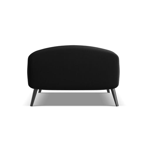 LaMiaSofa Poef Genova - velours - zwart - 65x65x44
