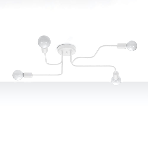 Sollux Lighting Kroonluchter VECTOR 4 wit - 78x58x15,5cm