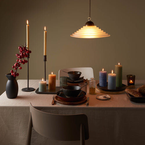 Bolsius rustieke kaarsen - blauw - 19cm - vtwonen shop