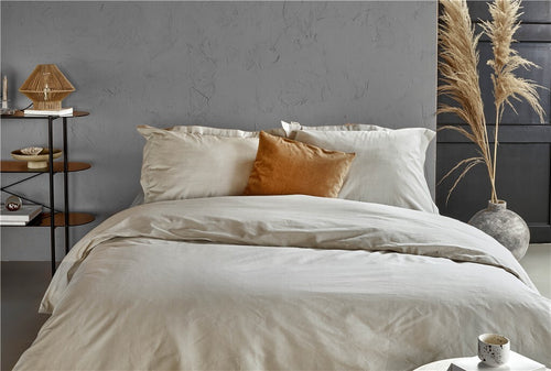 Walra - Dekbedovertrek Forever Cotton - 240x220 cm - Zand - vtwonen shop