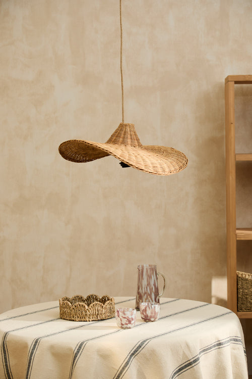 Calma House Plafondlampenkap Salakot - Naturel - Diam. 50x20