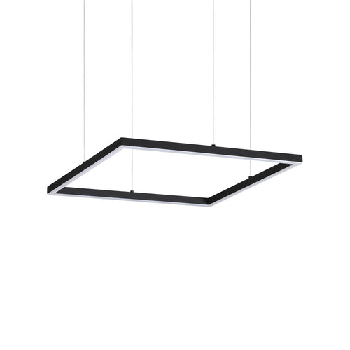 Decoratieve vierkante geïntegreerde hanglamp zwart, 3000K, 33W