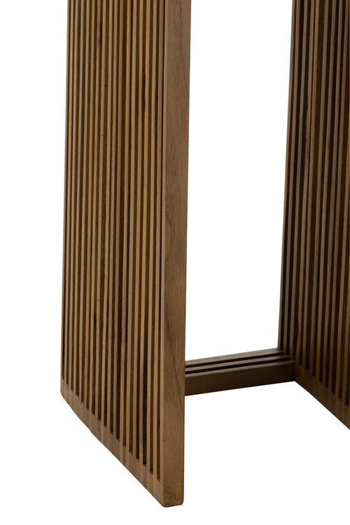 J-Line bijzetafel Kubus - hout - naturel - set van 2