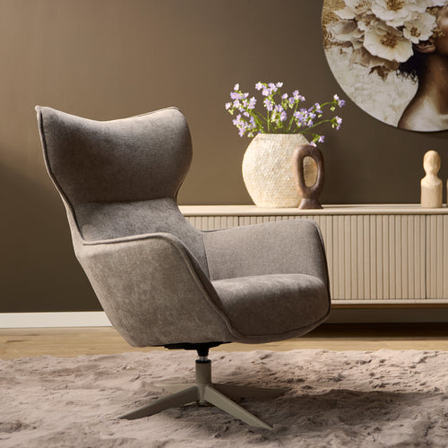 Starfurn  fauteuil Julia - taupe - 78x76x102cm