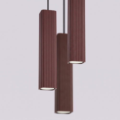 Sollux Lighting Hanglamp RAYO 3P bruin - 20x20x108cm