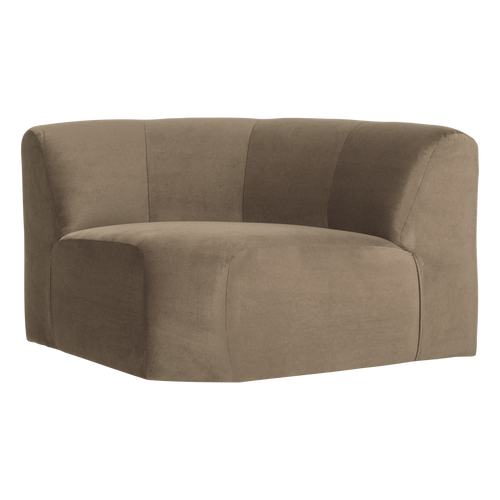 WOOOD hoekelement rond Mojo Base - Velvet - Khaki - 74x110x110