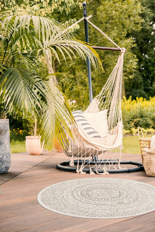 AFK Living vloerkleed Tribal - voor binnen en buiten - beige - 120 x 120 cm - vtwonen shop