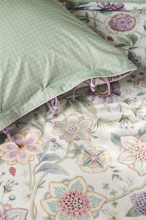 Pip Studio dekbedovertrek Viva Las Flores - 240x200/220 cm - wit