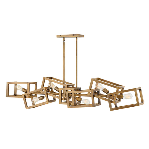 Ensemble Hinkley Fredrick Ramond 6-lichts hanglamp geborsteld brons