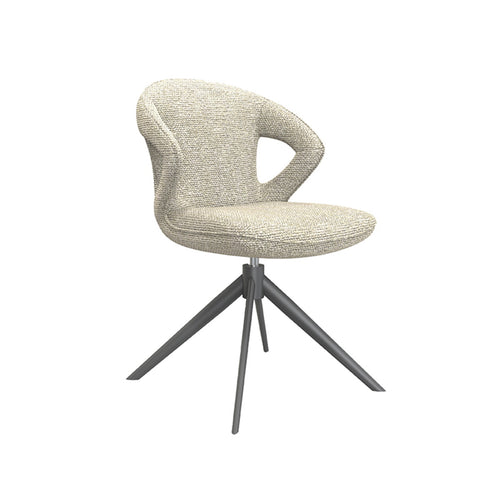 LABEL51 Eetkamerstoel Zurich - Naturel/Zwart - Draaibaar - vtwonen shop