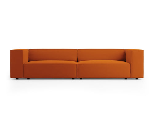 Cosmopolitan Design Bank Arendal 4-zits, flueel, terracotta - 102x244x70cm