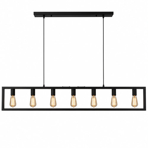 Freelight hanglamp Distesa - 7 lichts - 168x 140 cm - zwart