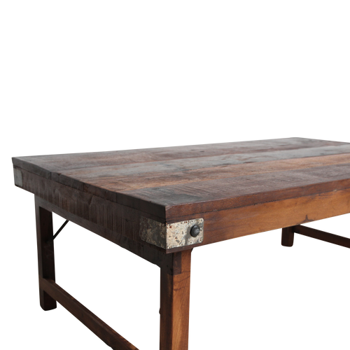 Raw Materials salontafel inklapbaar - FSC gerecycled hout - 120x75x45 cm