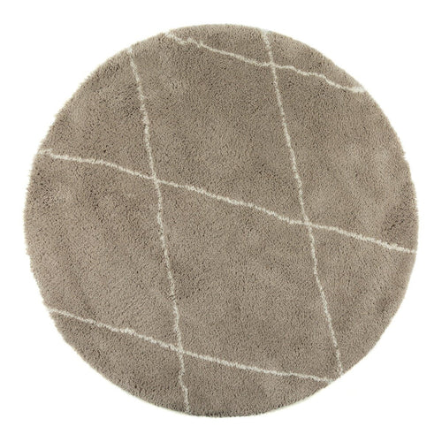 Interieur05 Berber Rond vloerkleed hoogpolig Grijs/Beige/Zand/Cream - scandinavisch - nea - 120 x 120 cm - vtwonen shop