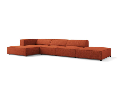 Cosmopolitan Design linker hoekbank Arendal 5-zits, chenille, terracotta - 166x341x70cm
