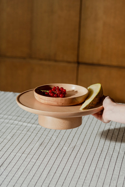 noo.ma OUL bord en kom set van 3 - Beechwood - vtwonen shop