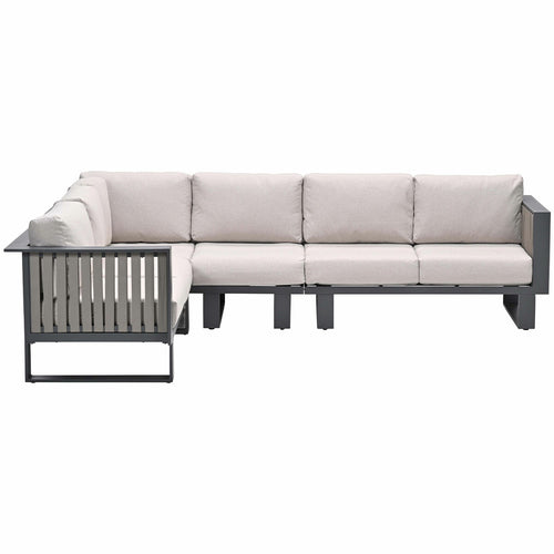 Bologna hoekset - 4-dlg - carbon black - taupe-desert sand - vtwonen shop