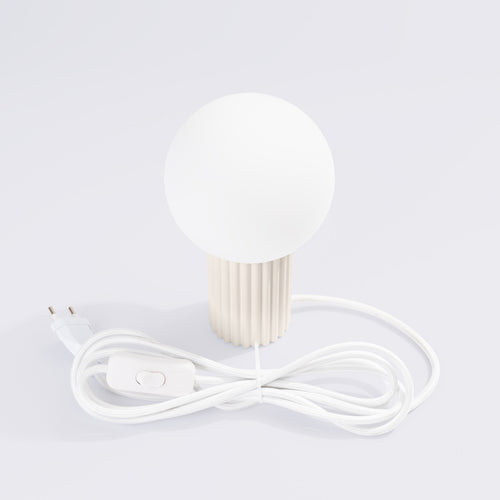 Sollux Lighting Tafellamp HALO beige - 12x12x19cm