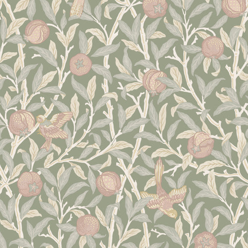 William Morris at Home Vliesbehang - Bird & Pomegranate Rose Garden - 1000x52 - vtwonen shop