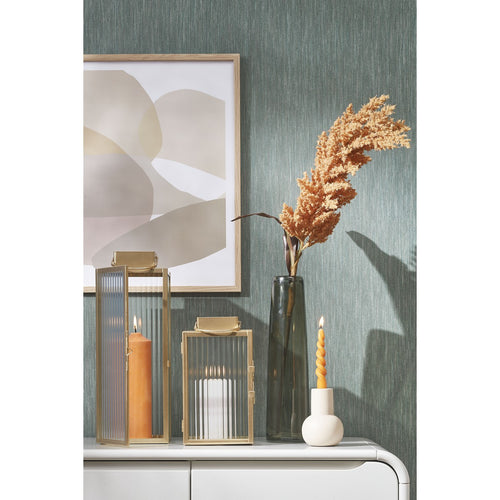Mica Decorations Twist Kaars - Set van 2 - H15 cm - Oranje, glanzend