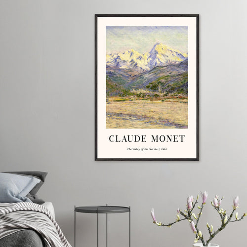 Artfulprints Poster Claude Monet - The valley of the Nervia   - 50x70 cm - Bruin