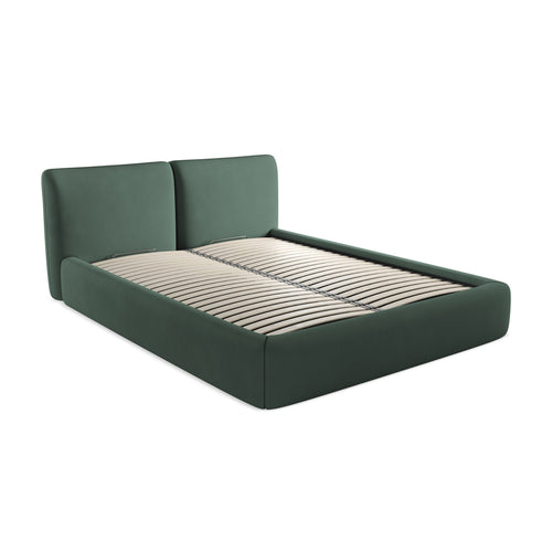 LaMiaSofa Bed met opbergruimte Milano - chenille stof - groente - 180x228x82