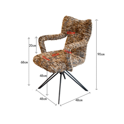 Kare Design Draaistoel met armleuningen Chrissy