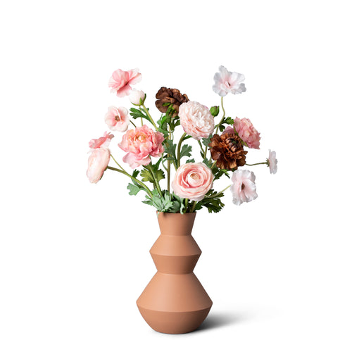 Madame Fleurie zijden boeket Terra Blush - Cosy vibes  - met vaas - vtwonen shop