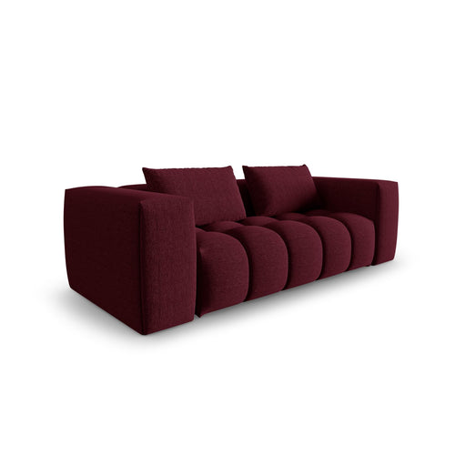 Cosmopolitan Design - Modulaire bank Verona 3-zits, structurele stof bordeaux - 85x200x70cm