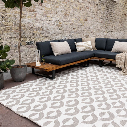 Buitenkleed Esta - Naturel/Wit - dubbelzijdig - EVA Interior - 200 x 290 cm - vtwonen shop