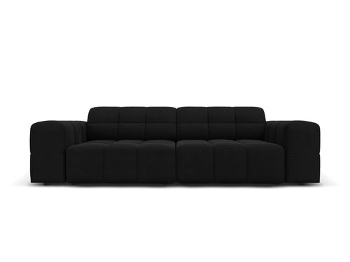 Cosmopolitan Design Bank Chicago 3-zits, flueel zwart - 102x212x78cm