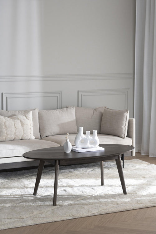 Rowico Home Yumi Ovale Houten Salontafel - Donkerbruin - vtwonen shop