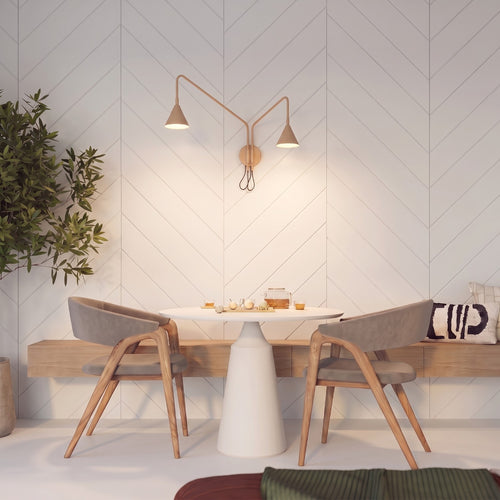 Sollux Lighting Wandlamp NOX 2 goud met schakelaar - 150x80x30cm