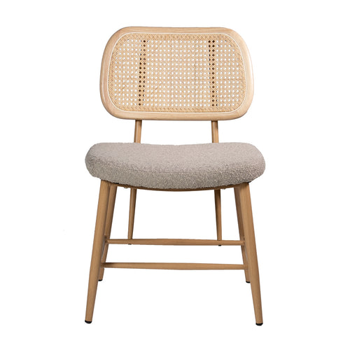 Giga Meubel Eetkamerstoel Nienke - Taupe Stof - Zithoogte 49cm - Set van 2 - vtwonen shop