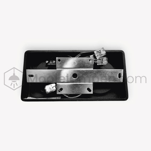Artdelight spot Megano - 2 lichts - 20  x 11.5   cm - zwart