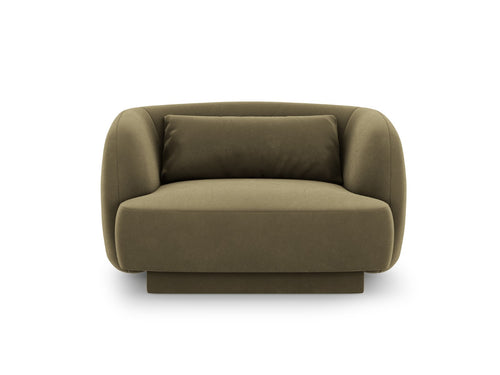 Cosmopolitan Design Fauteuil Tulum flueel, groente - 90x103x70cm