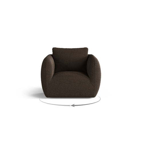 Cosmopolitan Design - Fauteuil Nimes boucle bruin - 87x95.5x80cm