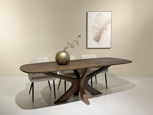 Brix eetkamertafel Montreaux - bruin - mangohout - 250cm