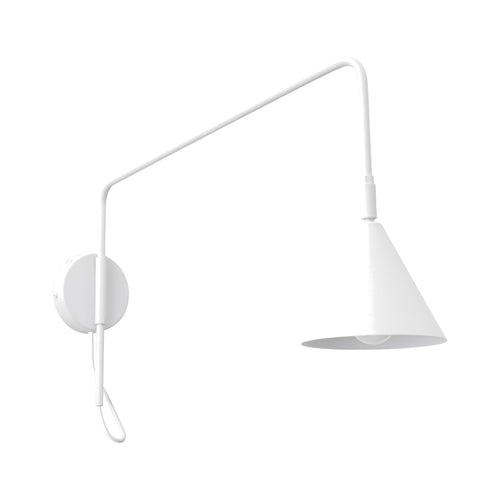 Sollux Lighting Wandlamp NOX 1 wit met schakelaar - 14x61x30cm