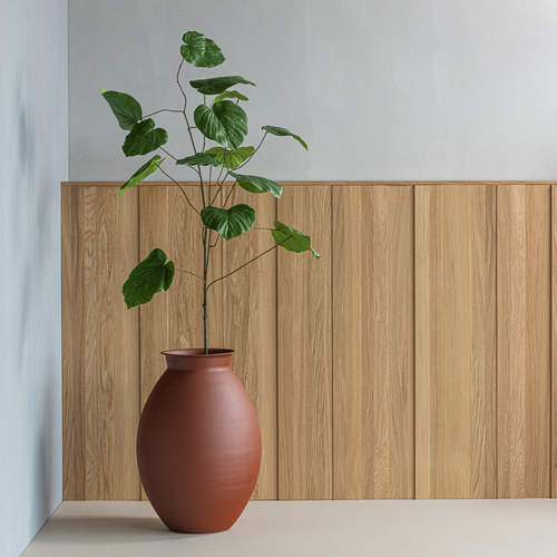 WOOOD vaas xxl Caro - Metaal - Bruin - 70x50x50