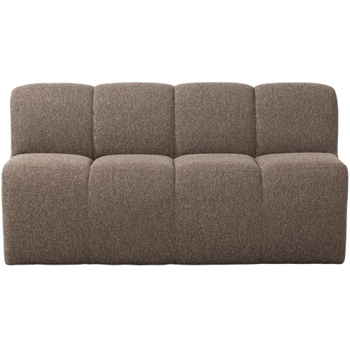 WOOOD eetbankje met rugleuning 164 cm Mojo - Bouclé - Bruin Melange - vtwonen shop