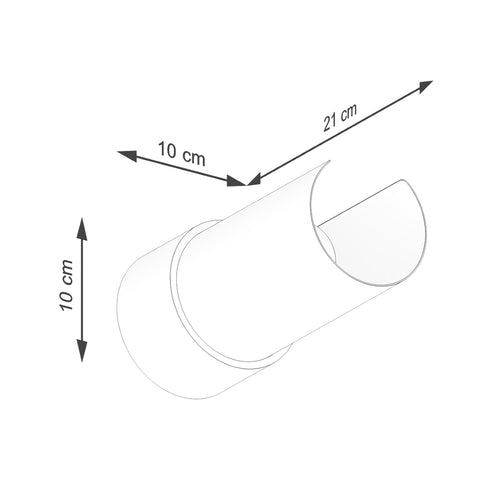 Sollux Lighting Wandlamp FLASH wit - 10x10x21cm